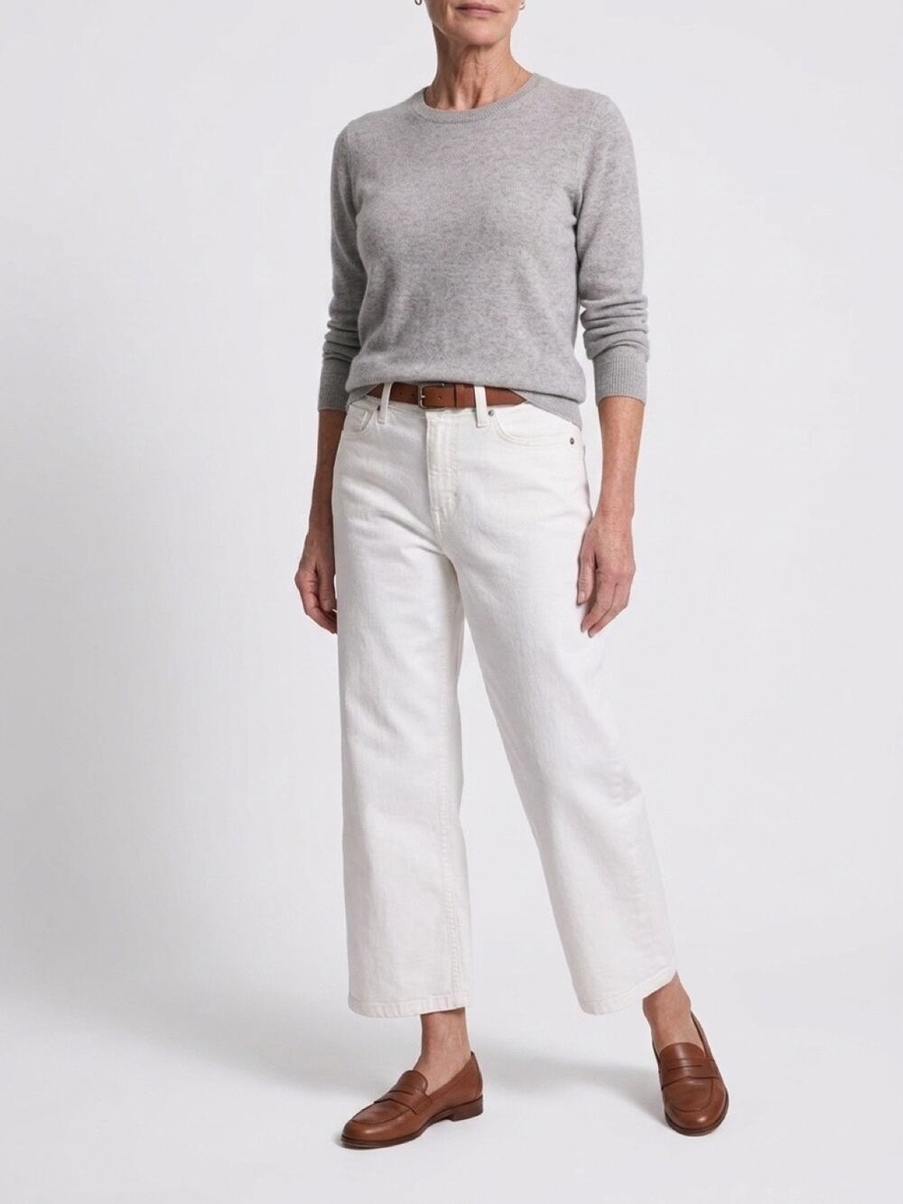 Vintage 2003 Cotton pants Wrangler cropped wide-leg White womens size 8